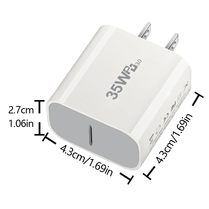 35W Fast PD Charger For iPhone 15 Pro Max USB Type C Charger Cable For Xiaomi 14 Redmi Note 12 13 Pro Fast Charging Accessories