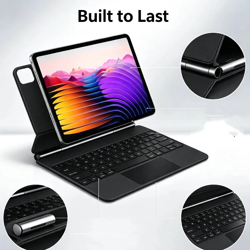 Multi-angle Stand Tablet Protective Cover For Xiaomi Pad 7 Pad 8 Pad 8 Pro 11.2 Inch Wireless Keyboard Folio Keypad Case