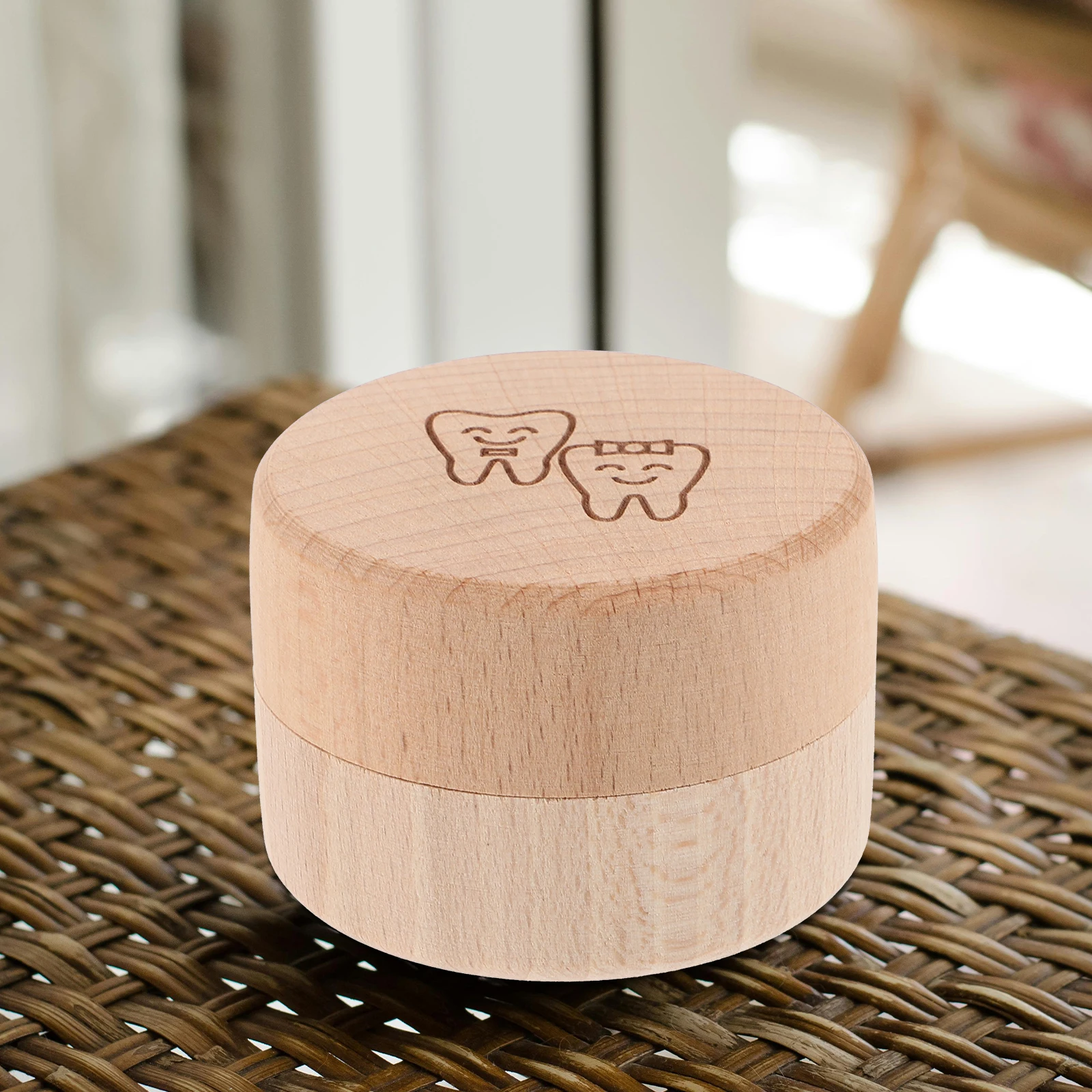 

Baby Tooth Box Wooden First Teeth Collector Storage Organizer Kids Infant Fetal Hair Holder Large Capacity Lost for Children
