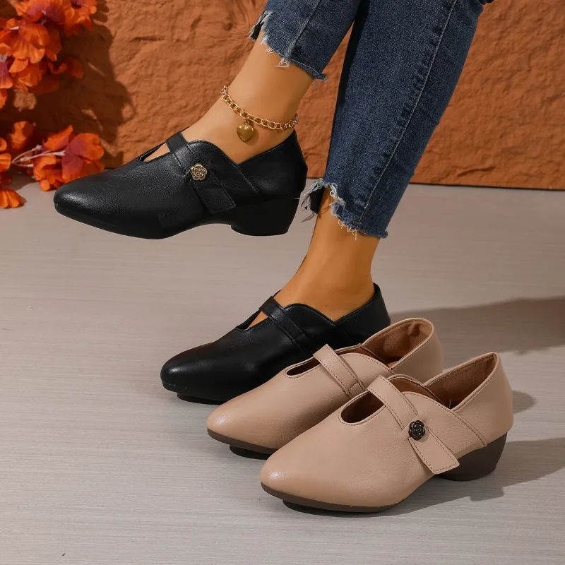 

Весна/осень 2022, новая удобная универсальная обувь из мягкой кожи с острым носком во французском стиле ретро, модный и универсальный дизайн