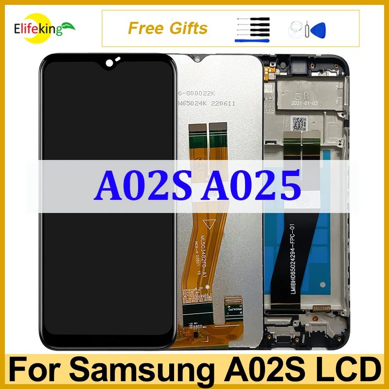LCD Per Samsung A02s A025 SM-A025F Display LCD Touch Screen Sostituzione Digitizer Assembly Per Samsung A02s SM-A025F con Strumenti