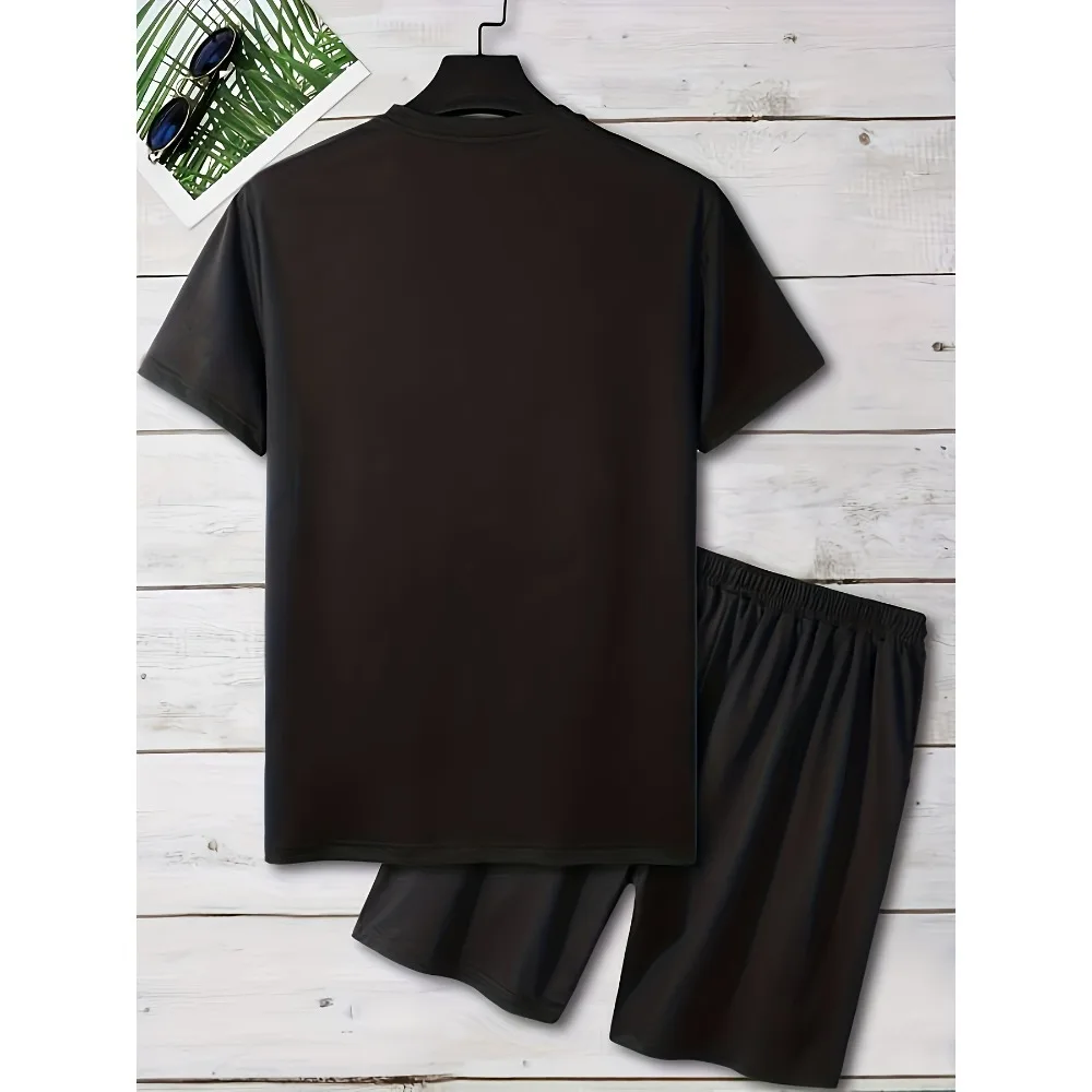2025 Men's Casual T-shirt Shorts Set New Sportswear 2-Piece Set 3D Printed Beach Tops Fashion Men's Clothing Streetwear Outfits - Image 4