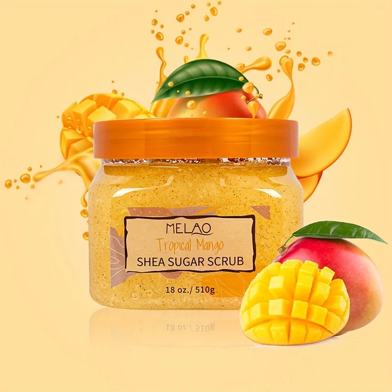 Vegan Mango Lemon Blueberry Strawberry Exfoliator Body Scrub Whitening Organic Face Shea Sugar Body Scrub