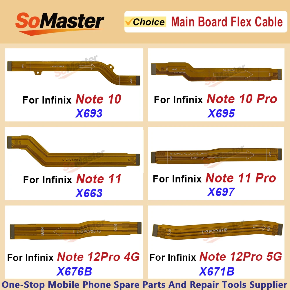 Motherboard Main Board Connector Ribbon Flex Cable for Infinix Note 10 11 12 Pro 4G 5G X693 X695 X663 X697 X671 X676 X670 (1Pc)