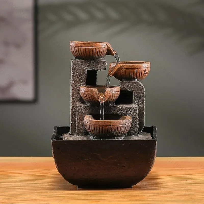 Lucky automatic flow ornament circulating water coffee table office small ornament desktop living room home