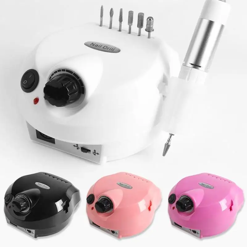 35000RPM Electric Nail Drill Machine Cutter Set Nail Gel Polish Nail Tools Salon Equipment Strong Polishing Tool Nail File Kit