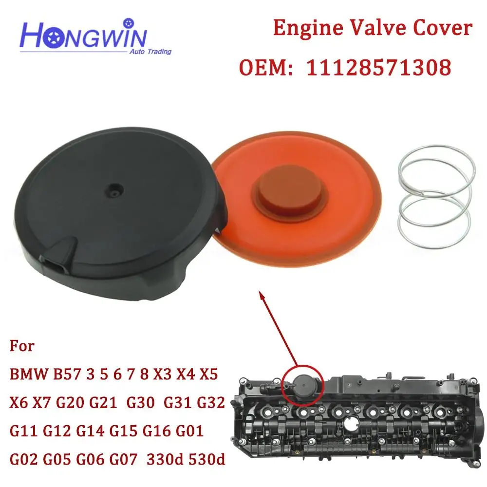 11128571308 Engine PCV Valve Cover Repair Kit Valve Cap With Membrane For BMW G20 G21 G30 G31 G11 G12 G14 G15 G16 X3 X4 X5 X6 X7