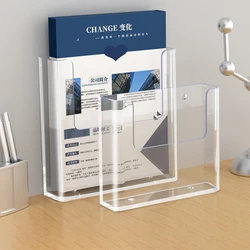 Wall Mounted Brochure Holder A4/A5 Flyer Holder Acrylic Brochure Holders Wall Mount Pamphlet Holder Clear Literature Holder