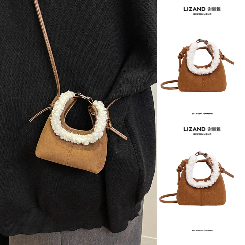 

Fall Winter Women's Dumpling Shaped Handbag Fashionable Crossbody Bag High End Design Korean Style Single Shoulder Bag
