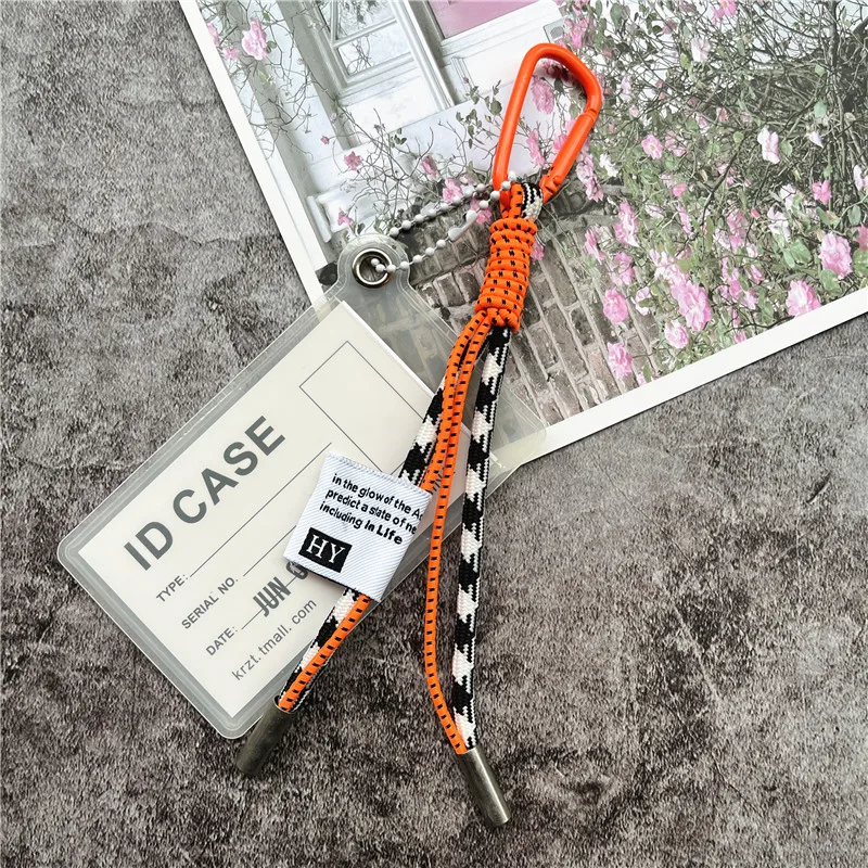 Card Holder Lanyard for Keys Fluorescent Color Key Chain Heavy Metal Landyard Premium Accessories Decorate Credential Holder