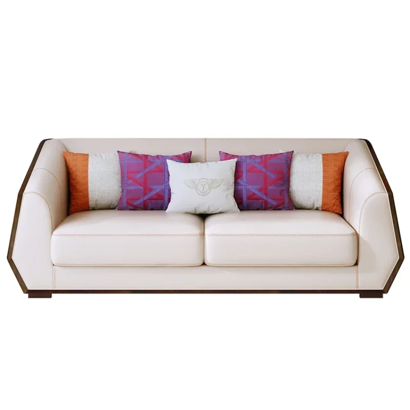 

1Новый тканевый диван в китайском стиле, комбинированный светильник, роскошная современная итальянская мебель для гостиной из натуральной кожи, элитная мебель