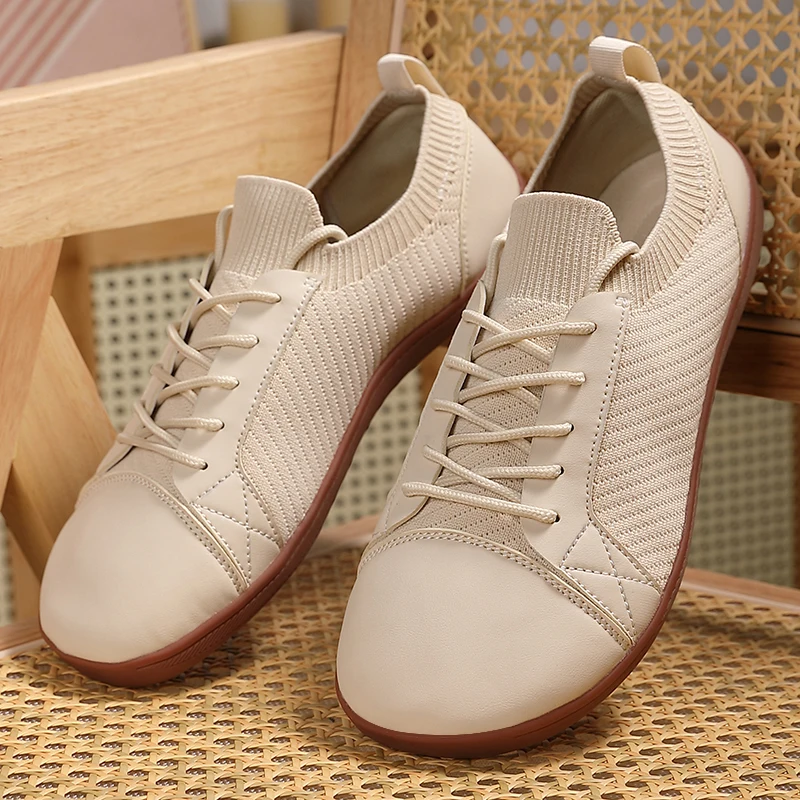 FANCYLEE Minimalist Barefoot Shoes Women Wide Toe Box Indoor Fitness Gym Training Sneakers Zero Drop Shoes Flexible Size 36-41