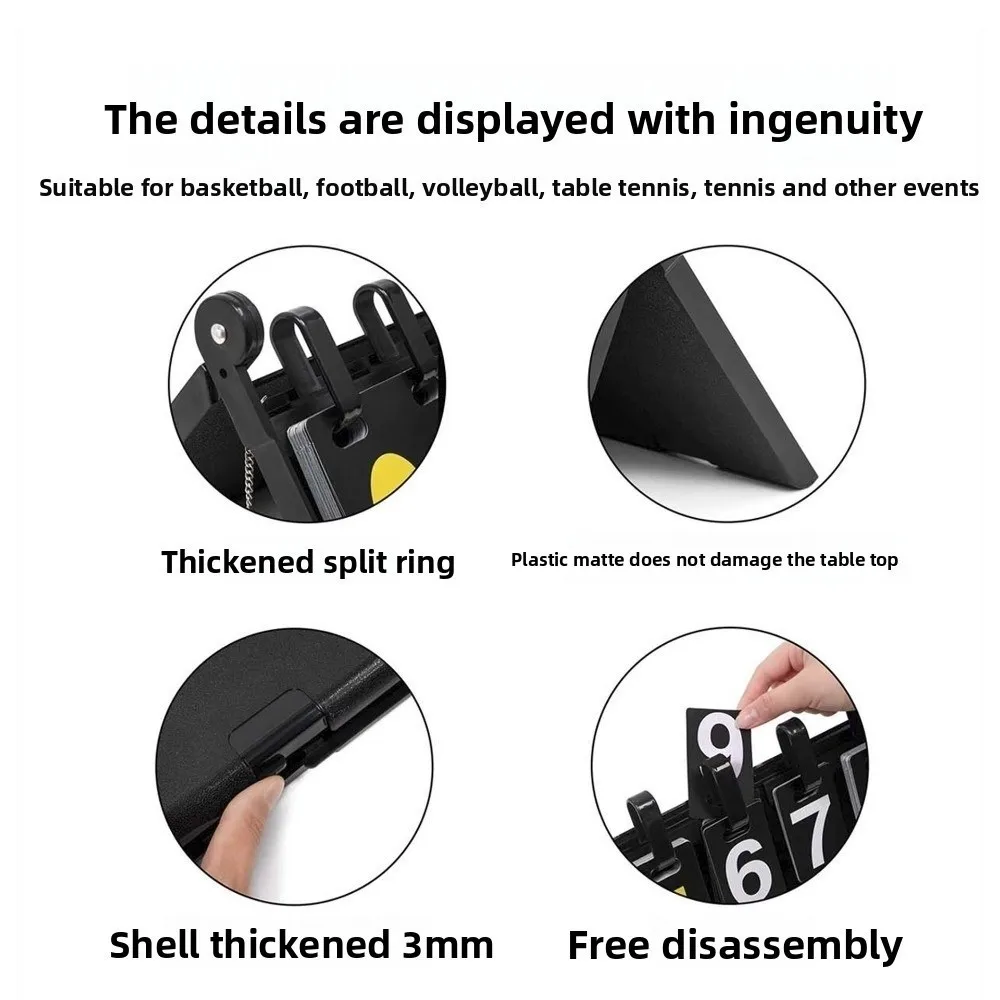 4-Digit Digital Tabletop Scoreboard Multi-Sport Use Flip Design Exercise Scoreboard Waterproof Competition Scoreboard