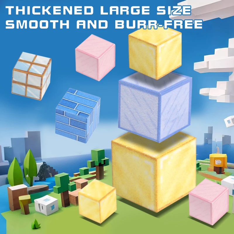 Magnetic Building Blocks Magnet Set Education Toys STEM Montessori Stacking Cube Construction Christmas Gift For Kid Boy