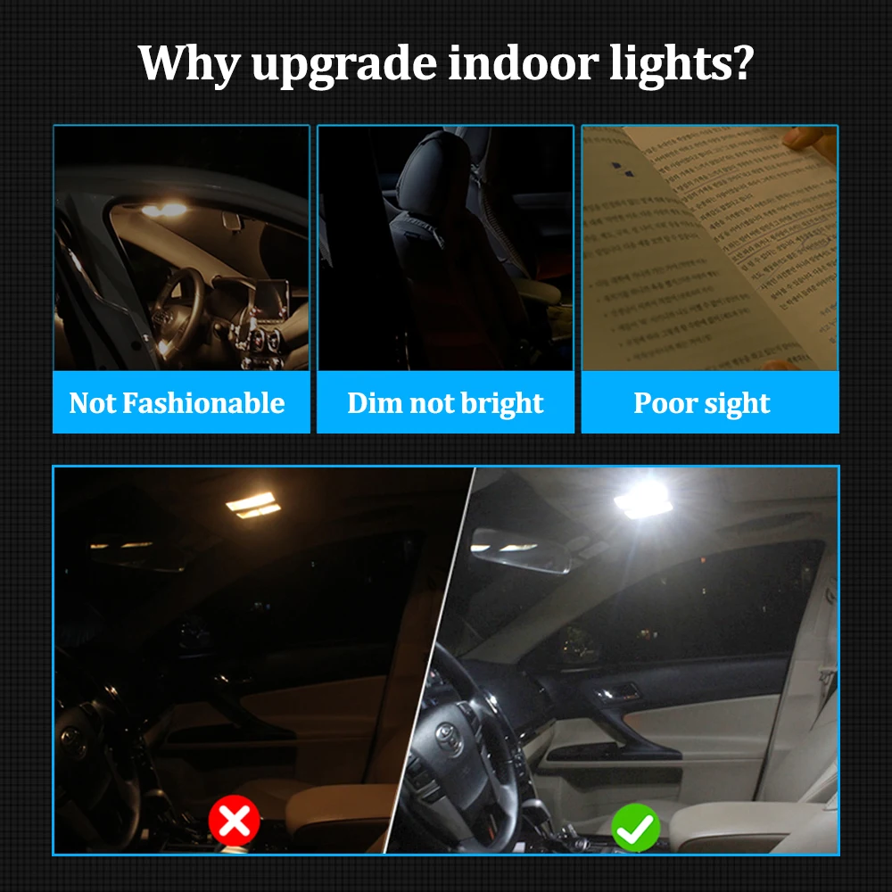 Canbus سيارة Led مصباح داخلي أطقم ل FAW bestorn X80 2014-2021 جذع مصباح/مصباح سقف/مصابيح للقراءة لا خطأ/خطأ مجاني #3