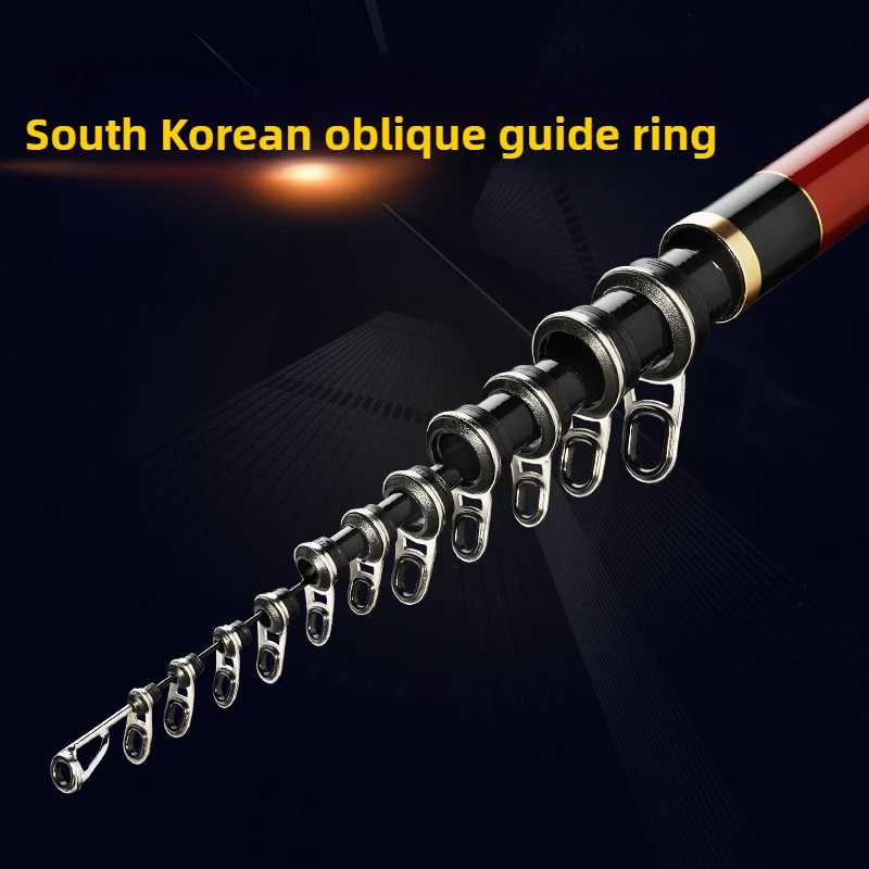 Jiya-Rock Fishing Rod 5m Fully Inclined Titanium Guide Ring Carbon UltraLight Stone Carving Rock Pole No. 0/0.6/1.0/1.25/1.5/2.0