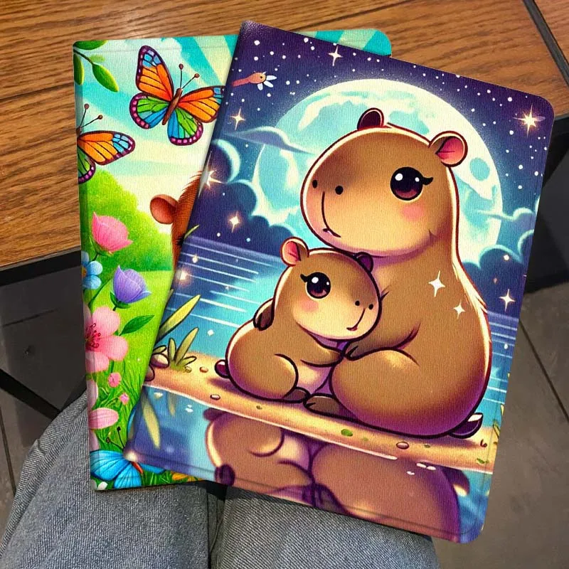 

Capybara Cartoon Cute Art Gift For Honor Pad 8 V8 9 GT MagicPad 13 3 2 Tab MatePad Pro Air 12 X 12.6 Foldable Tablet Case