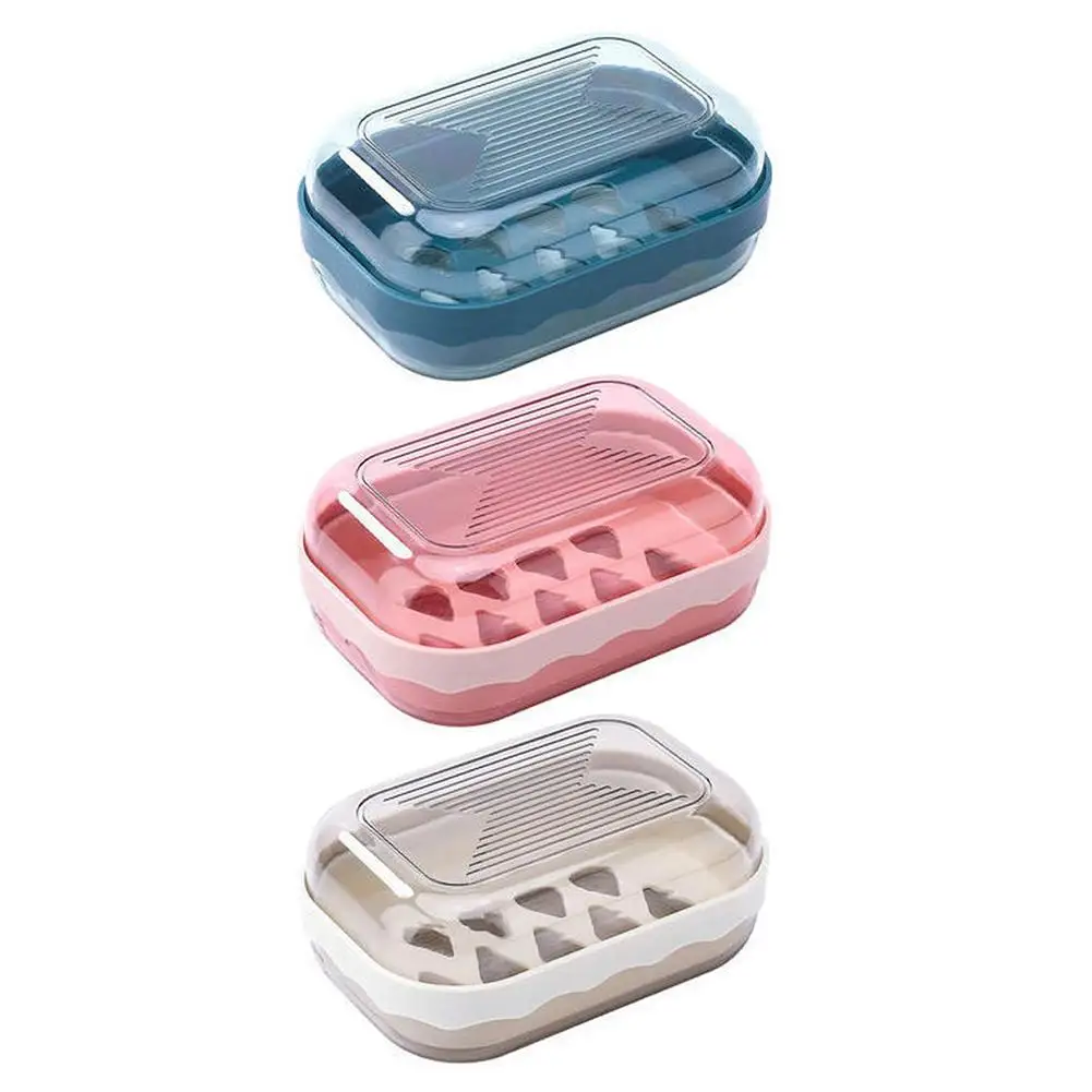 Portable Soap Box Creative Drain Dripping Soap Container Nordic Holder Style Bathroom Supplies Candy Color Accessories Soap Rack