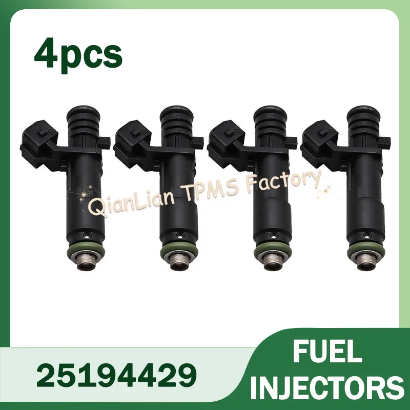 25194429 25186566 96800843 4 Stück Einspritzdüse für Chevrolet Spark 2011–2015 1,2 l L4