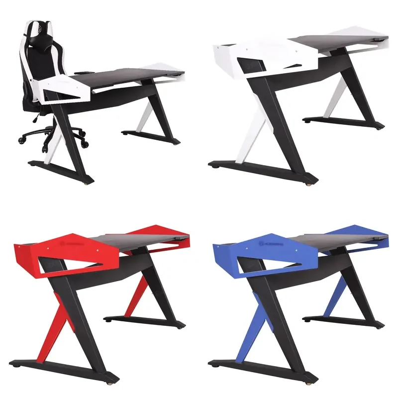 for Racing Style Gaming Computer Desk Ergonomic Office Workstation with Cup Holder and Headphone Hook  Home Office Setup