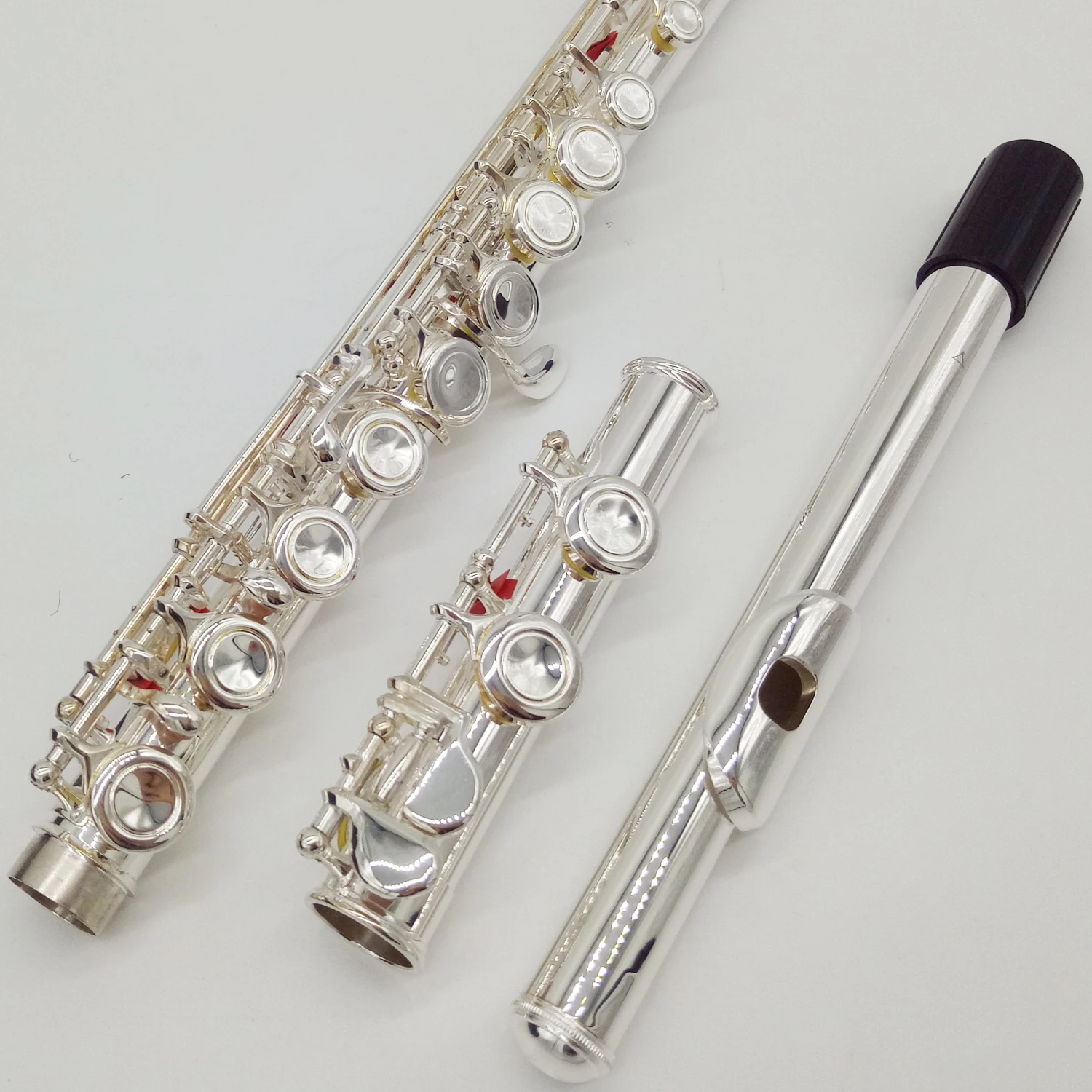 Free Shipping Flute 212 Silver Plated Professional Flute Instrument Intermediate Student Flutes C Leg 16 Holes Closed E Key