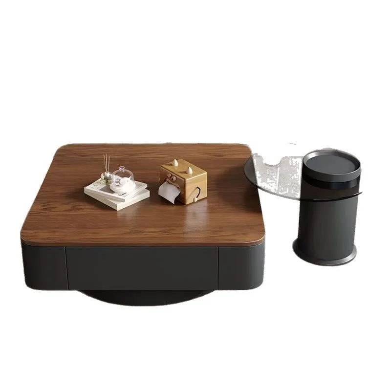 Side Table Coffee Table Square Sintered Stone Modern Minimalist Luxury Black Living Room Side Table Home Furniture Living Room