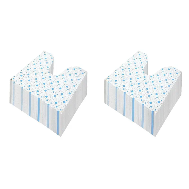 ABSS-100 Pack Disposable Toilet Mats Toilet Floor Protector From Urine U-Shape Toilet Training Rug Waterproof Non-Slip