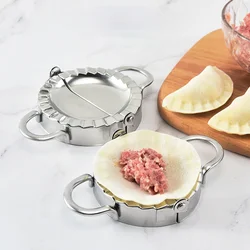 Portable Dumpling Maker Stainless Steel Dumpling Mold Dumplings Maker Empanada Press Mold and Kitchen Dumpling Peeler Mold Tools