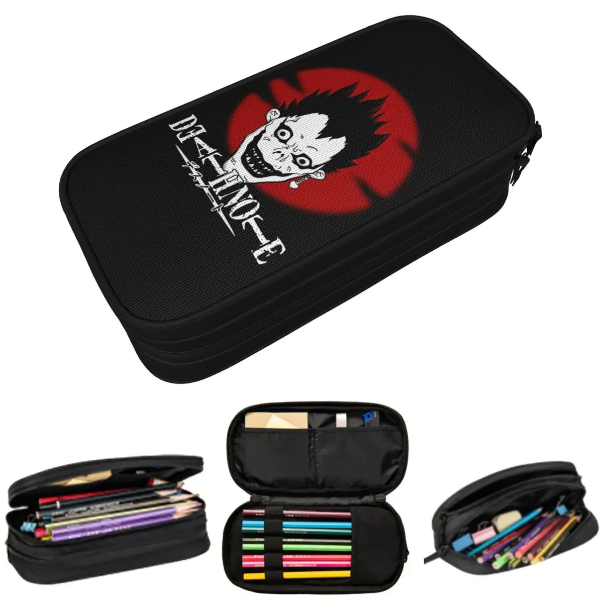 Death Notes Ryuk Anime Pencil Case for Kids School Pen Box Pencil Bag Stationery Supplies Pen Holder Bag
