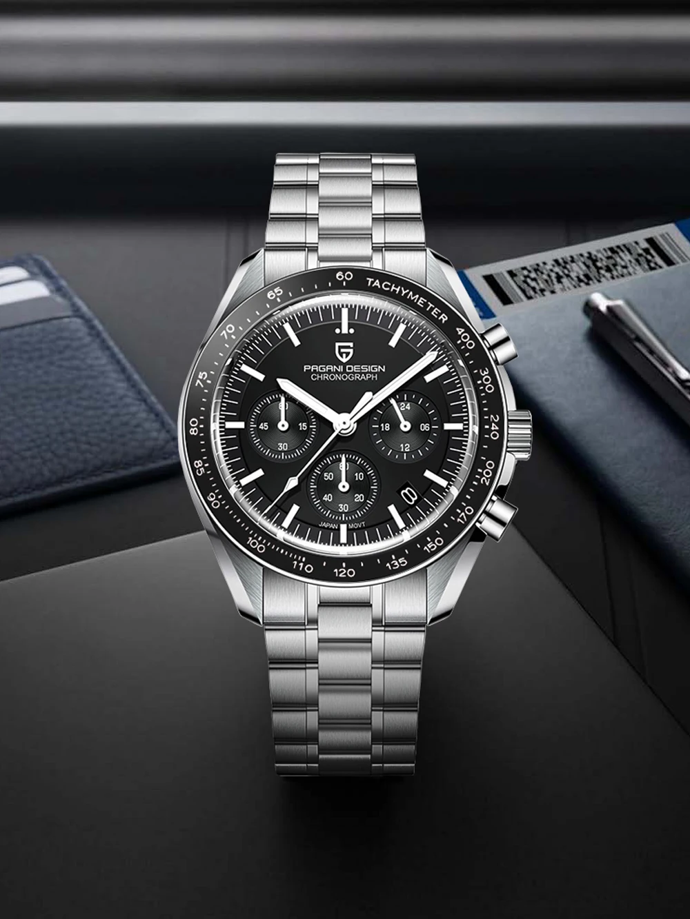 2026 Neue PAGANI DESIGN V6 Moon Herrenuhren Luxus Quarz-Armbanduhren Speed Chronograph Uhr für Männer AR Saphir Wasserdicht Leuchtend VK63 Männergeschenk