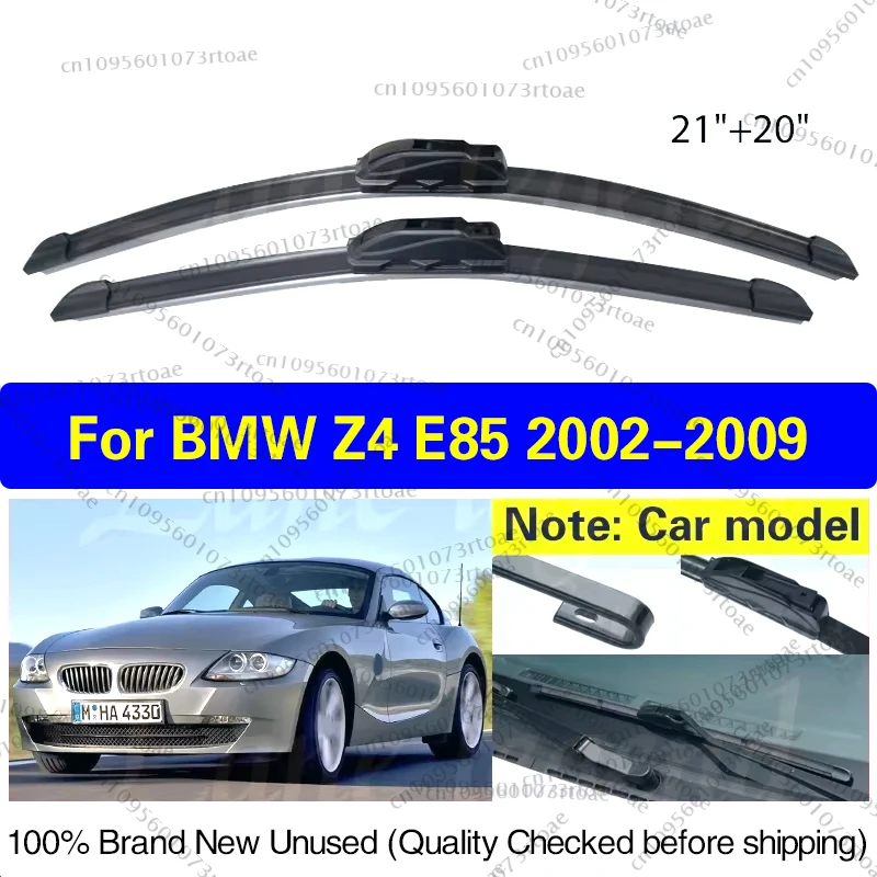 

2pcs For BMW Z4 E85 2002 - 2009 Car Front Wiper Blade Windshield Windscreen Brushes Wash Car Accessories 2006 2007 2008 21"+20"