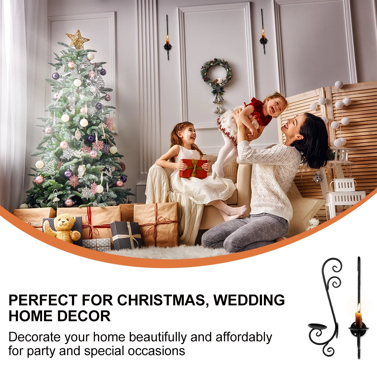 

1 pc European Style Wrought Iron Holder Hanging Metal Decor For Home Wedding Party Iron Candlestick Decoration