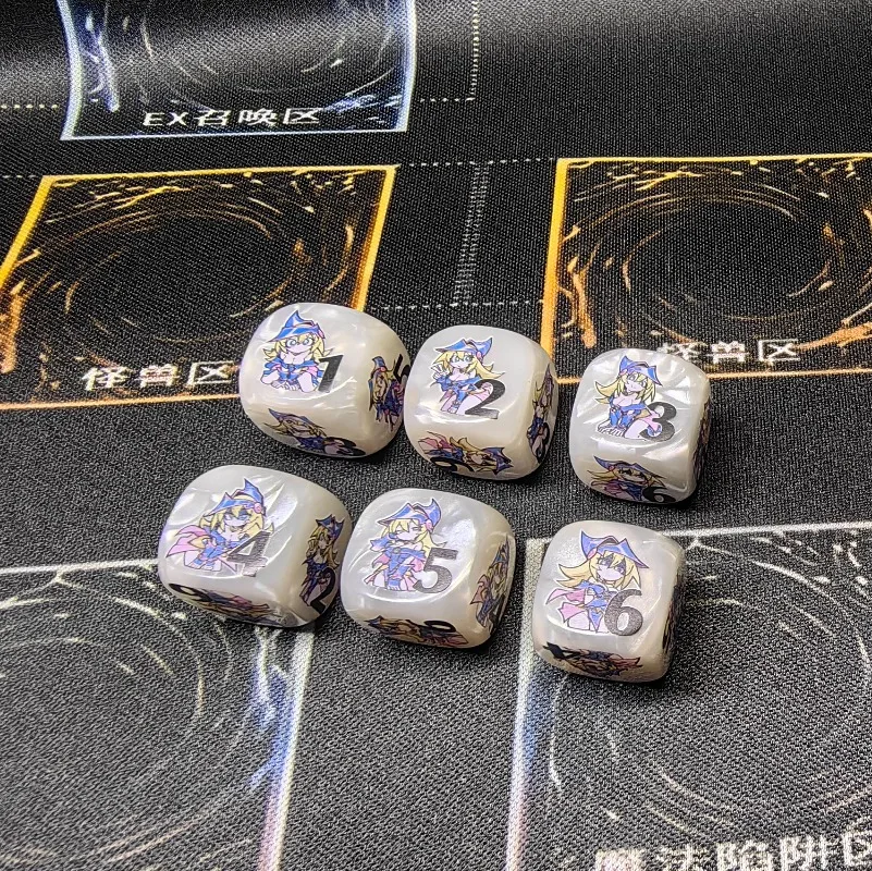 New YGO Token Sky Striker Ace-Hayate Damage Indicator Resin Dice Yu-Gi-Oh! 20mm First Attack Second Attack Counter Dice Game Toy view 5