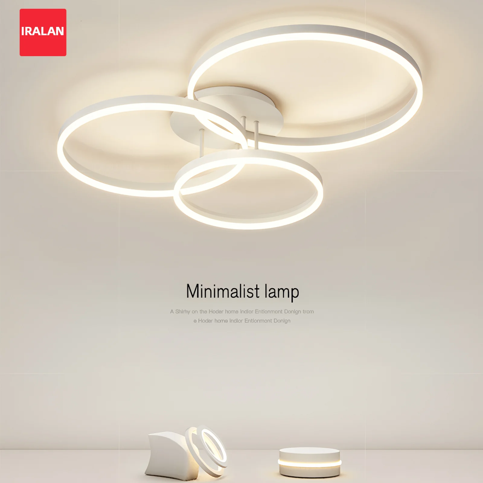 Minimalist Third Ring Road Pendant Light Acrylic LED High Transmittance Ceiling Light Bedroom Kitchen Indoor Lighting Fixtures