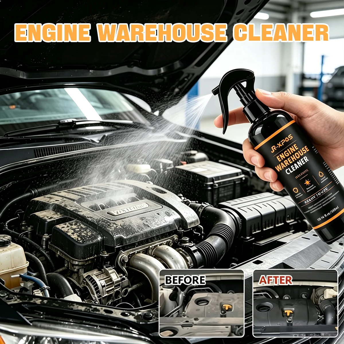 Car Engine Cleaner, Clean Oil Dirt And Grease For Car Engine Compartment YT0509
