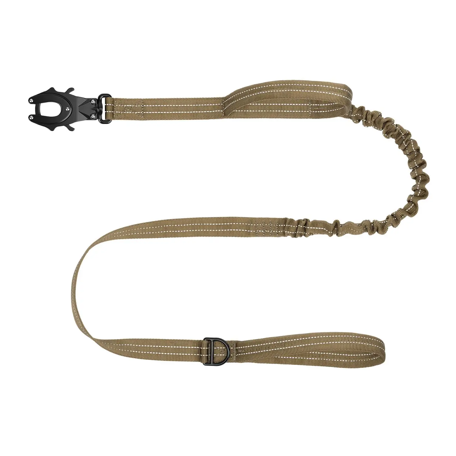 Tactical Dog Leash Quick-Release Metal Clasp Bungee Lead Training Walking Medium Large Dogs 1.5m, Customized