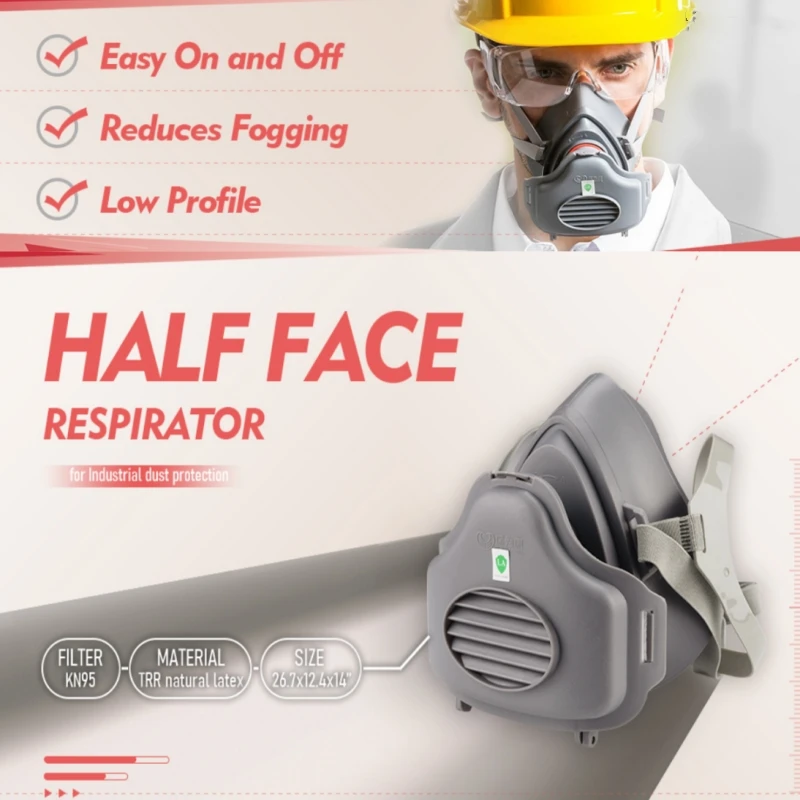 หน้ากากกันฝุ่น, หน้ากากป้องกัน, ขัดฝุ่นอุตสาหกรรม, การตกแต่งต้นปูนซีเมนต์เหมืองถ่านหิน, หน้ากากช่วยหายใจ 3700