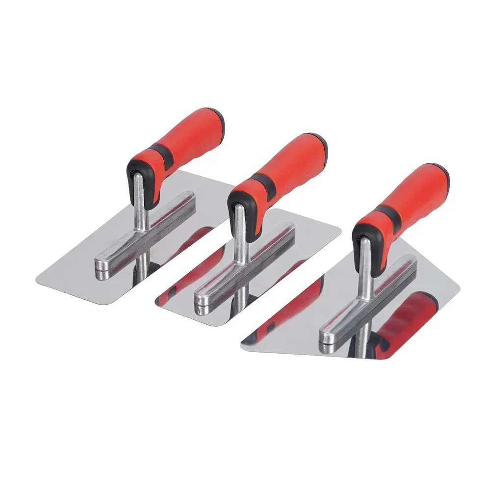 3pcs Stainless Steel Special Shaped Trowel Art Paint Scraper Plastering Trowel Concrete Drywall Construction Plastering Tool