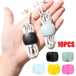 Charge Cable Protectors Earphone Holder Cord Clip Data Line Storage Winder Wire Organizer Buckle Mobile PhoneCable Management