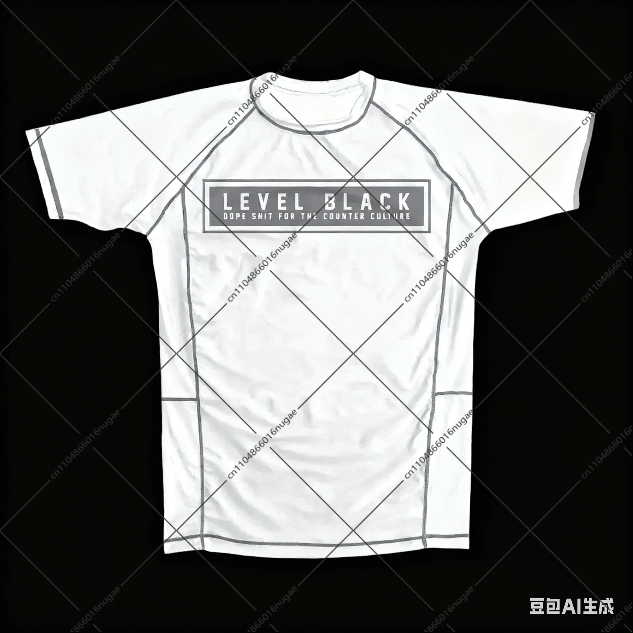 2526 تي شيرت أسود للحماية من الطفح الجلدي سريع الجفاف للصالة الرياضية تي شيرت Levelxblack Jersey تي شيرت RANKED V2 NIVEL NEGRO RAASH GUARD Moto Top #4