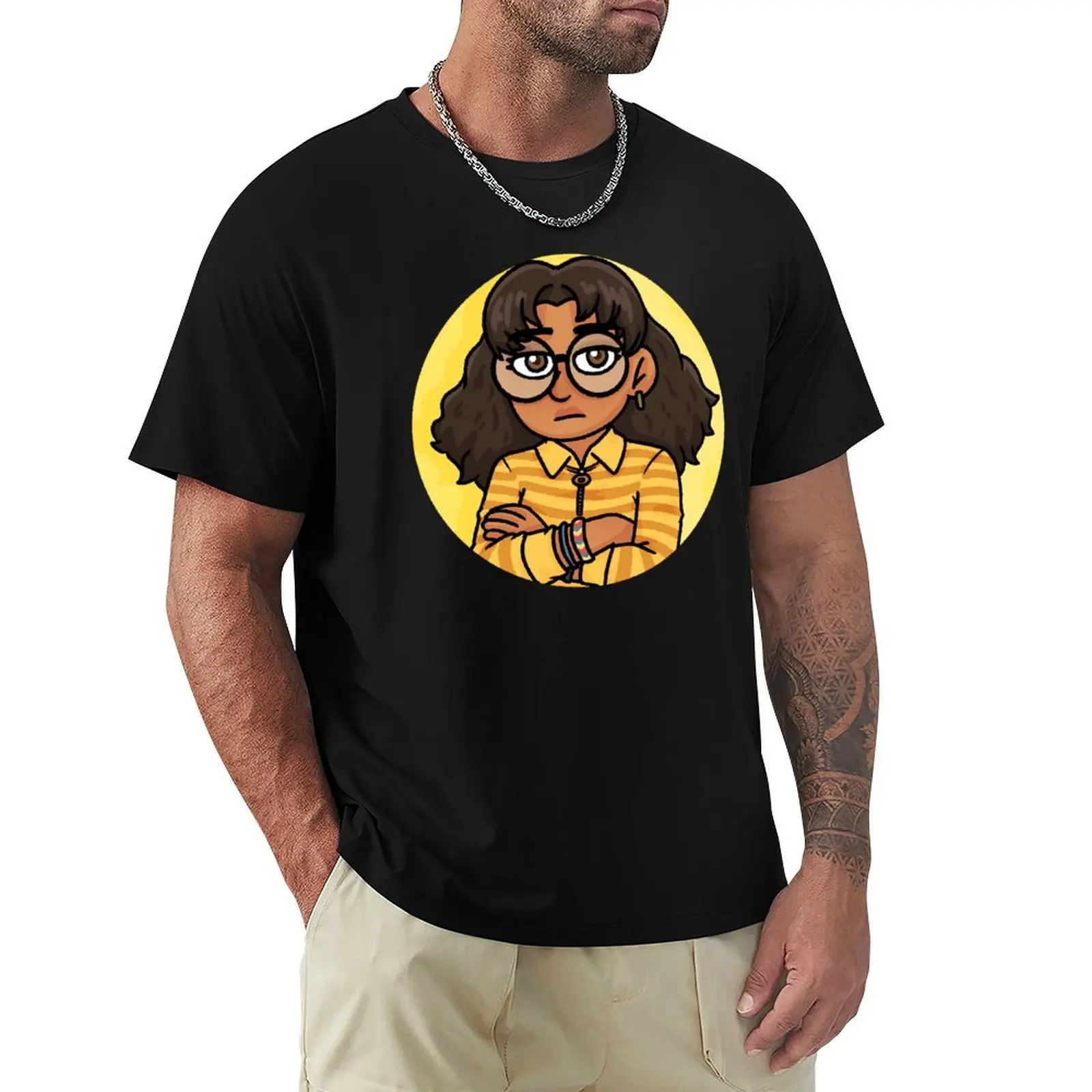 Cartoon Priya Turning Red T-Shirt Retro Style Print Casual Top