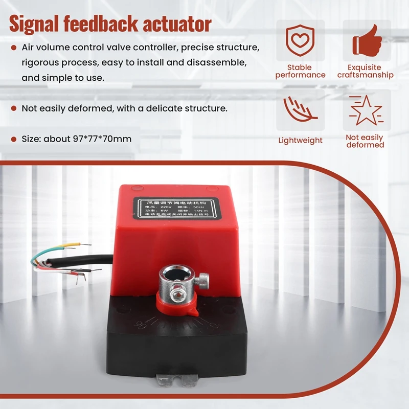 Air Damping Valve Ac220v Electric Duct Electric Damper Actuator For Ventilation Valves With Signal Feedback