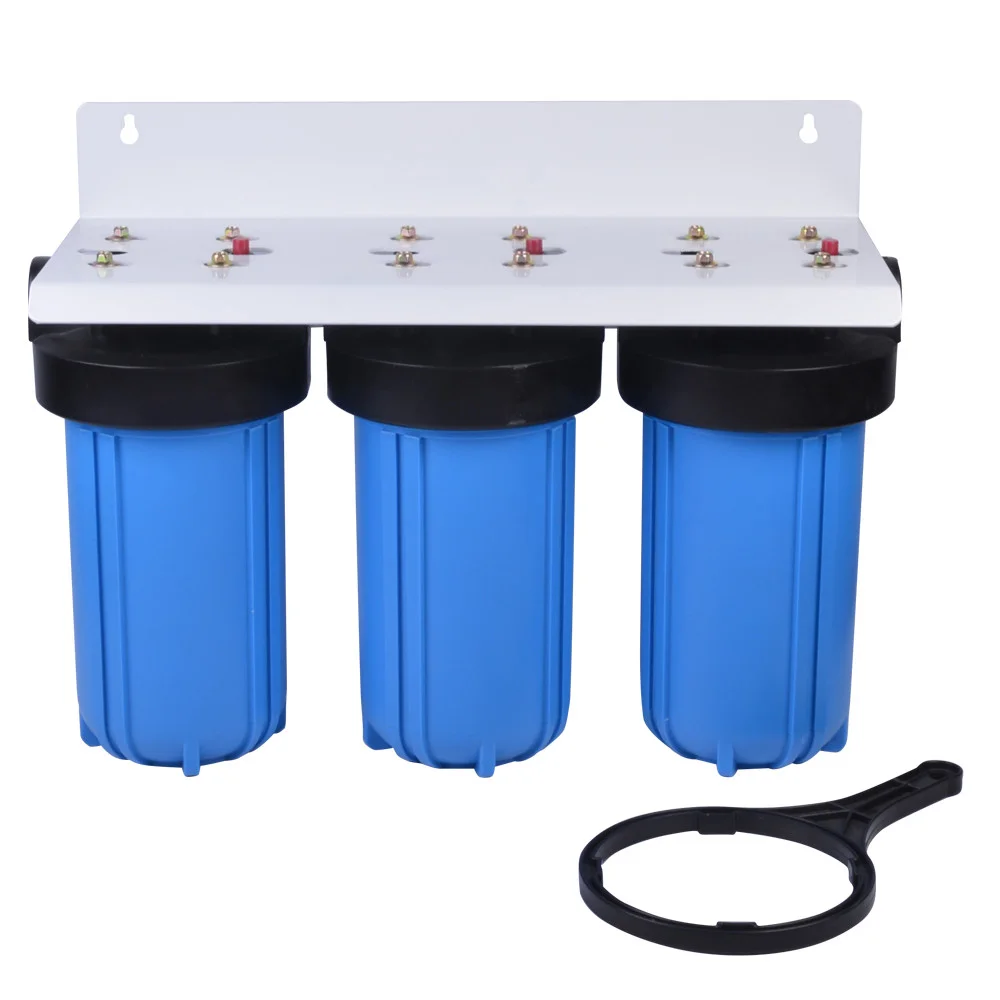 10 Inch Whole House 3 Stage Water Filter RO System Housing 10'' PP CTO UDF Cartridge Filter Housing
