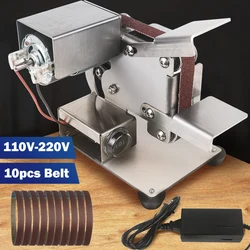 Mini Electric Belt Machine DIY Sander Polisher Grinding Machine Portable Metal Belt Sander Edges Sharpener Machine Belt Grinder