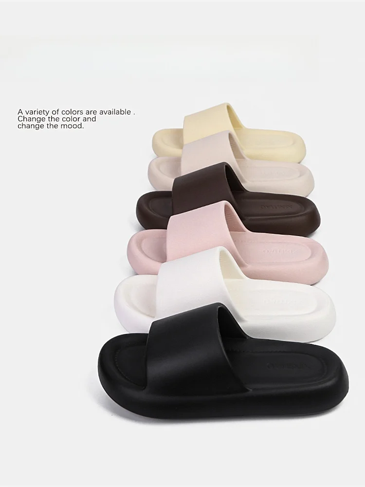 

Однотонные домашние тапочки-сандалии из ЭВА для пар, летние, нескользящие, с защитой от запаха, удобные, легкие