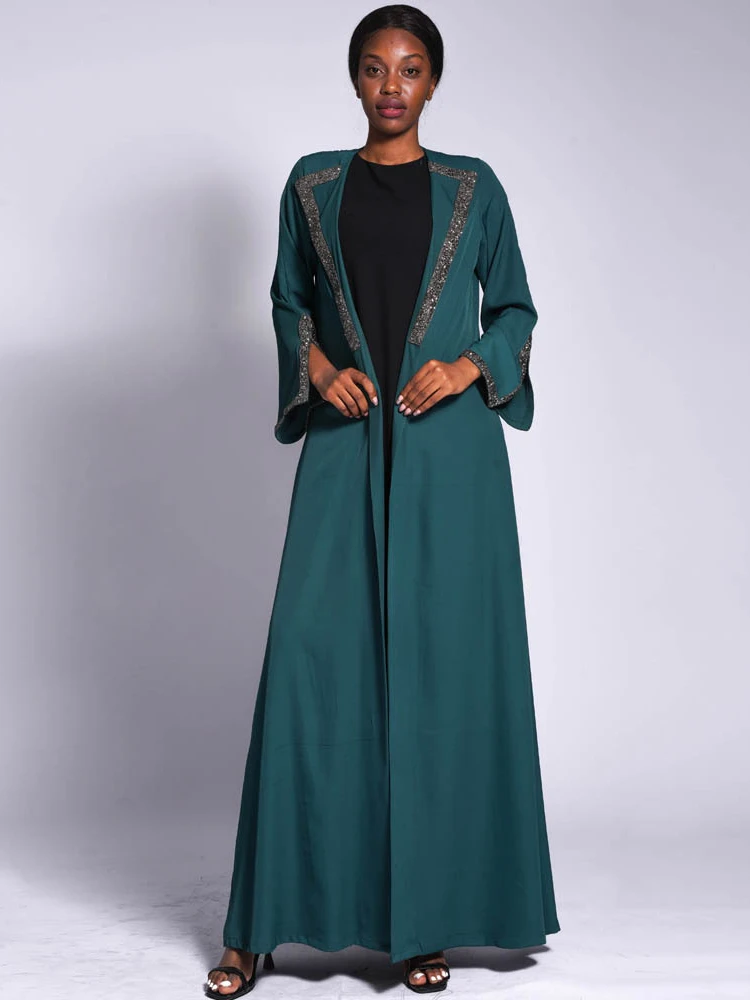 Eid Muslim Women Loose Sequins Dress Abaya Party Dresses Ramadan Abayas Caftan Kaftan Elegant Vestidos 2023 New Dubai Arab