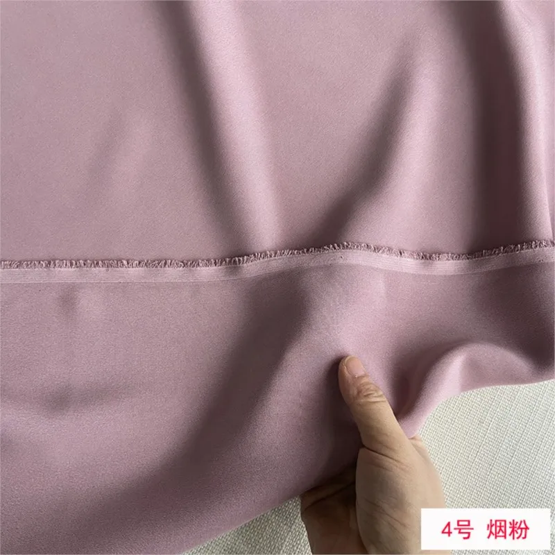 Soft and lustrous 40 momme sand-washed silk crepe fabric a heavyweight double clothing long pants set