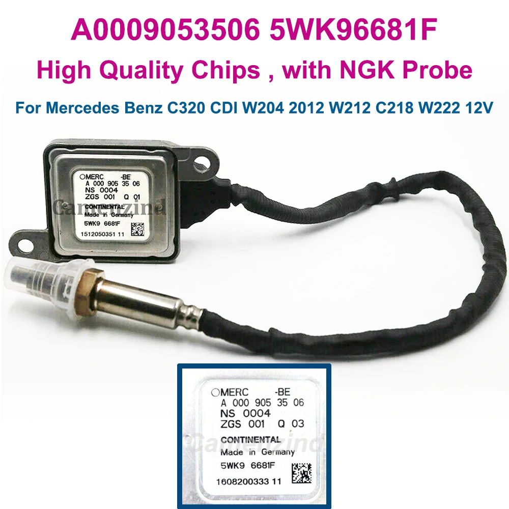 

New A0009053506 5WK96681F Continental Inlet NOx Sensor 0009053506 For Mercedes Benz C320 CDI W204 2012 W212 C218 Sprinter 12V