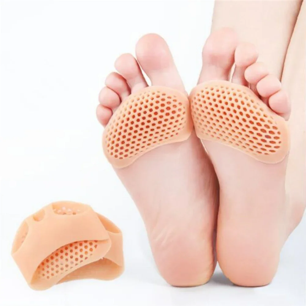 1Pair Silicone Metatarsal Pads Toe Separator Pain Relief Foot Pads Orthotics Foot Massage Insoles Forefoot Socks Foot Care Tool