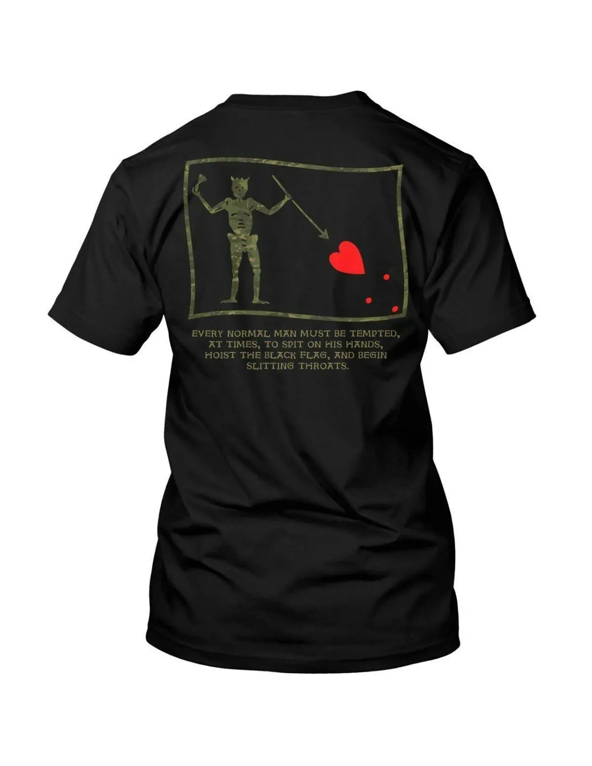 Hoist The Black Flag Savage Tacticians Military Tactical Trend Brand Graphic T-Shirt Cotton Men Women Streetwear Tee view 2